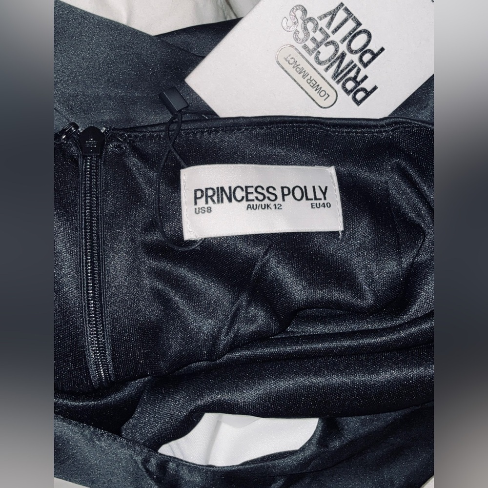 New with Tags Princess Polly Fabulous Mini Dress Black/White Size: 8 - Picture 10 of 11